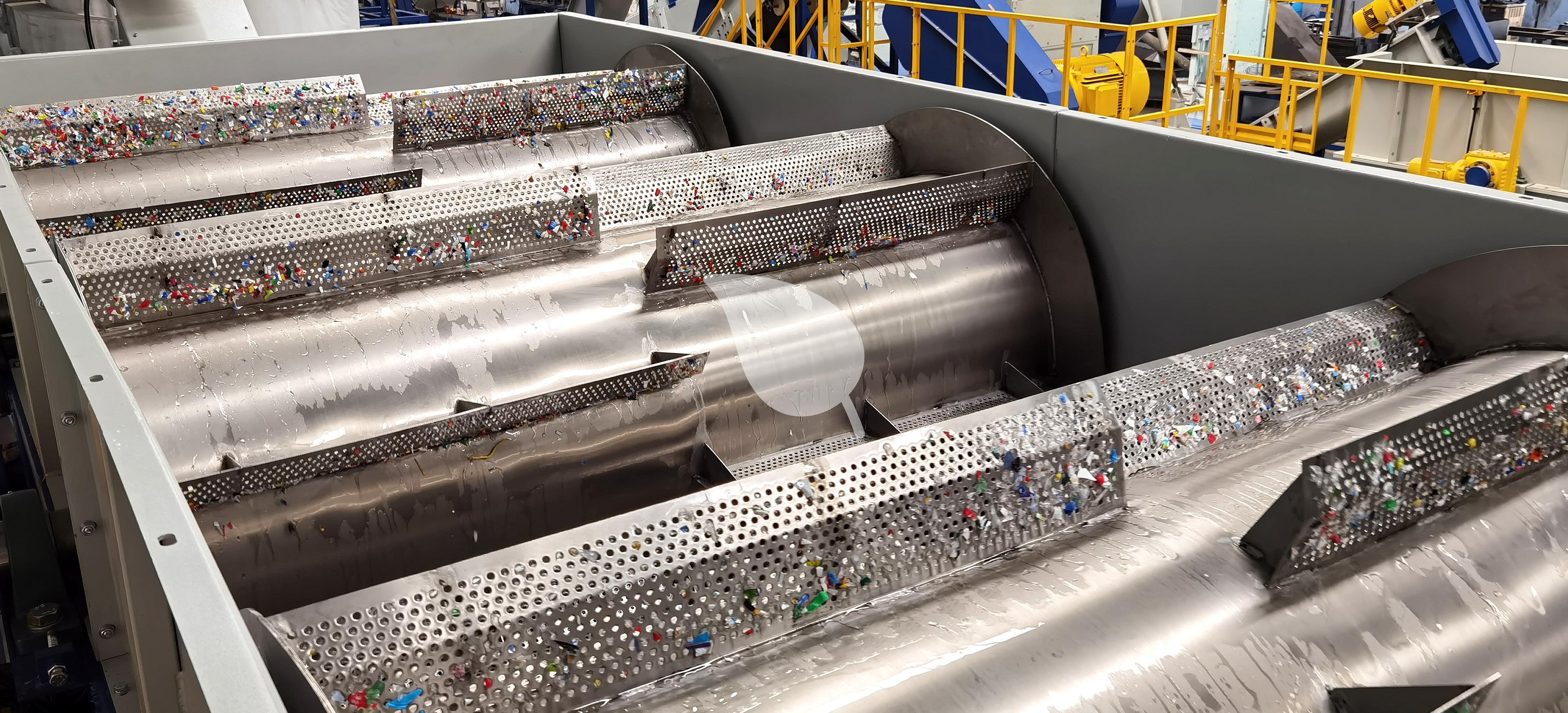 Float-sink separation technology sorting bottle caps