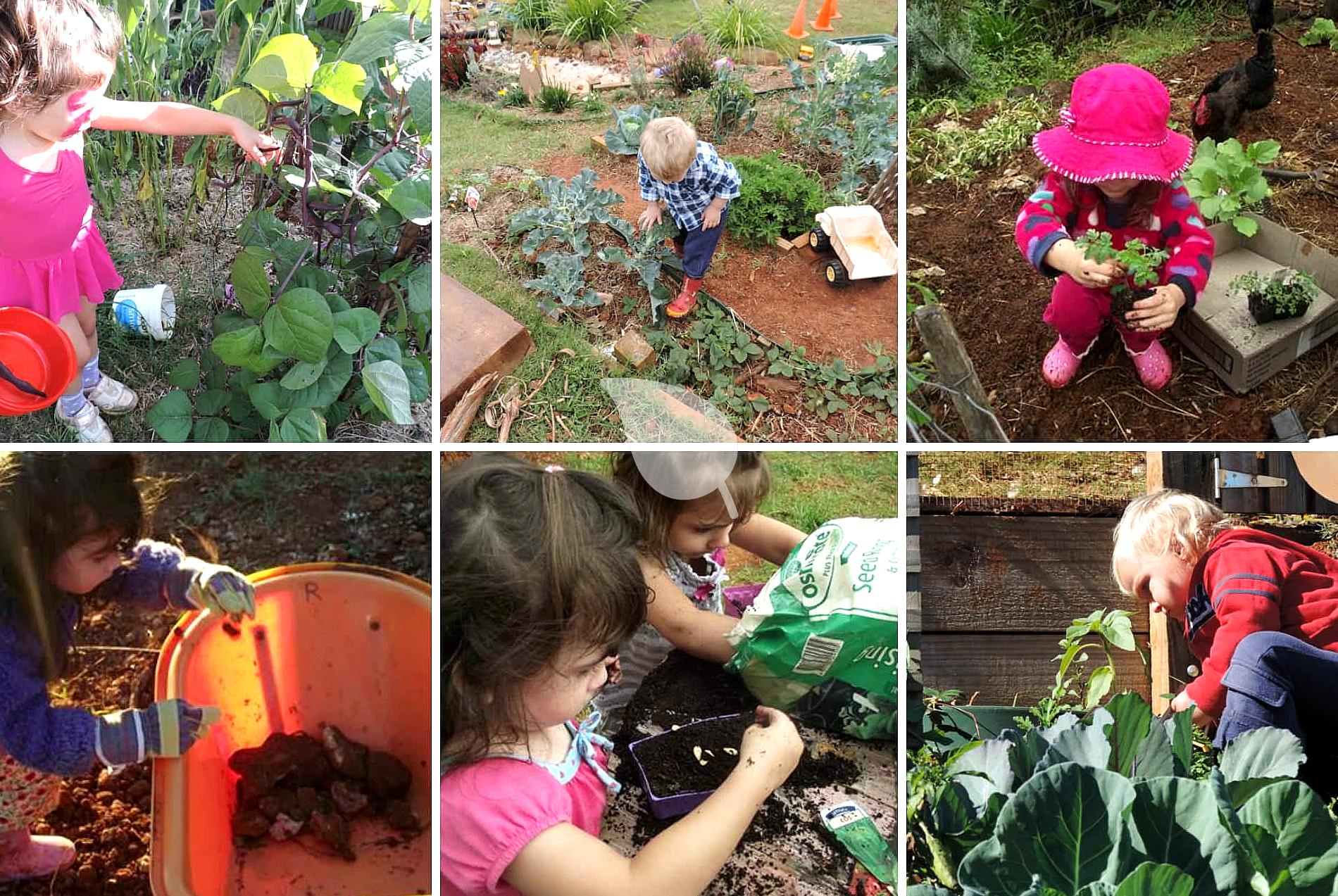 Toddler exploring nature and engaging in eco-friendly activities