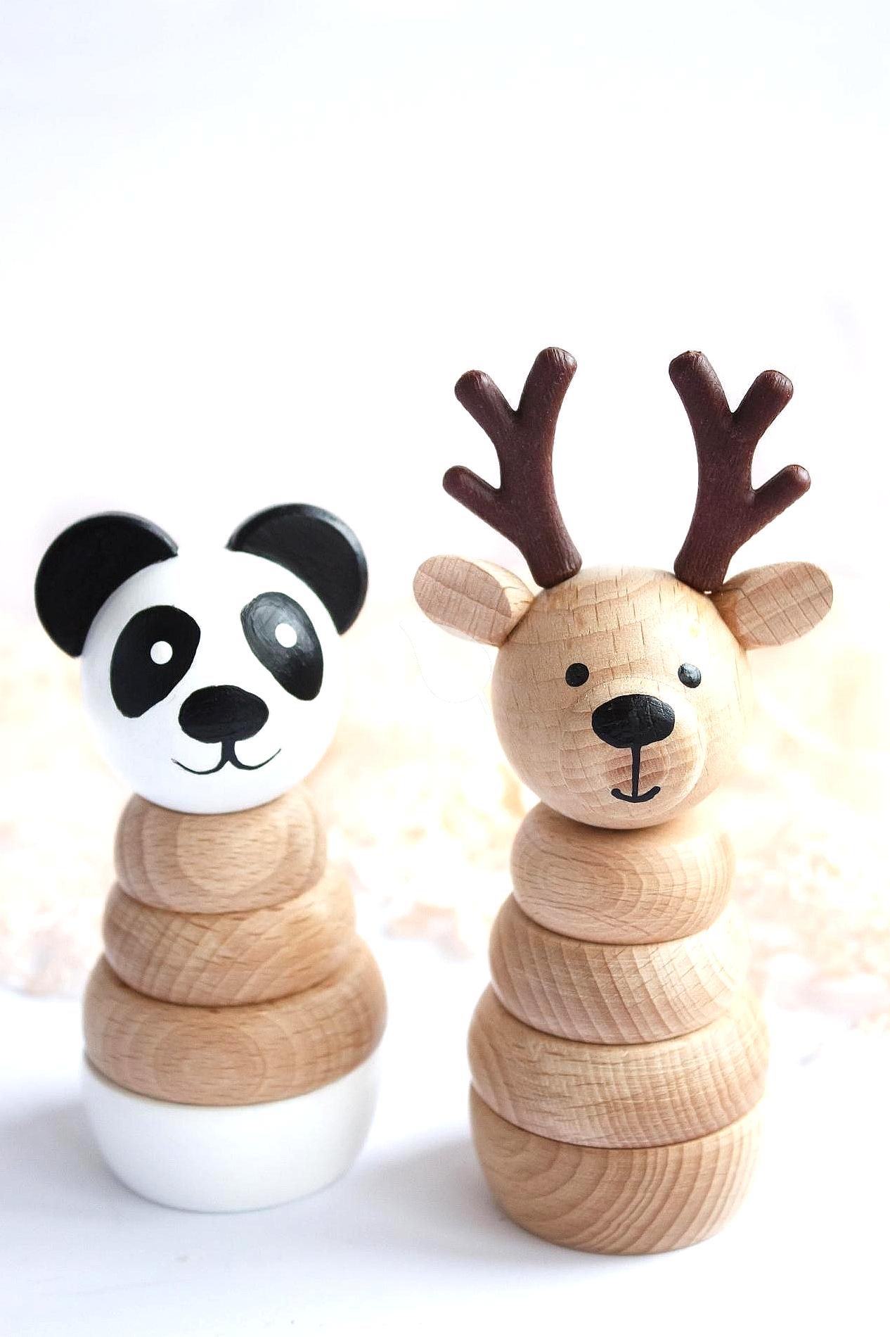 Selection of eco-friendly children's toys on display